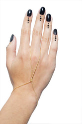 Kaamastra Gold Knot Hand Bracelet